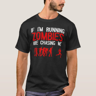 Zombie-löpning för män och kvinnor Halloween-löpni T Shirt