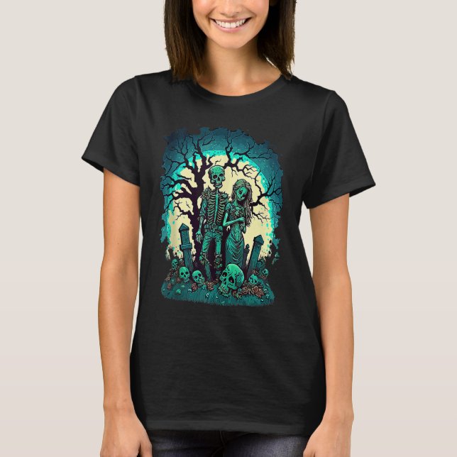Zombie Love Valentine Horror Monster Halloween Got T Shirt (Framsida)