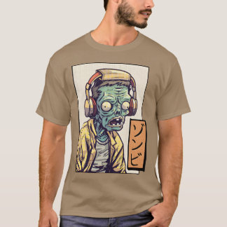 Zombie lyssnar musik vintage t shirt