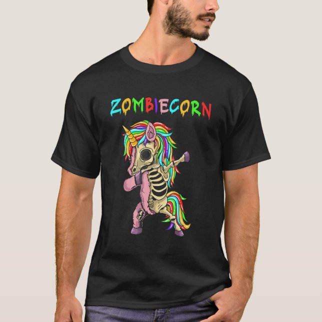 zombie majs jag älskar hjärnregnbågar t shirt (Framsida)