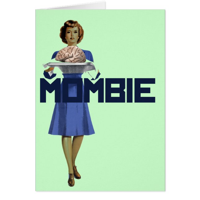 Zombie Mamma Hälsningskort (Framsidan)
