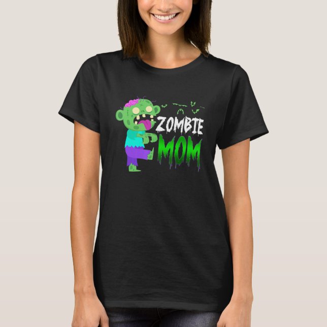 Zombie Mamma Söt Halloween Kostym För Mor T Shirt (Framsida)