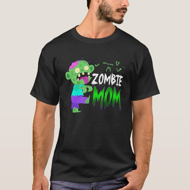 Zombie Mamma Söt Halloween Kostym För Mor T Shirt (Framsida)