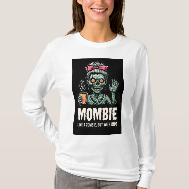 Zombie-Mamma T-Shirt Mamma Tee Zombie Tee (Framsida)