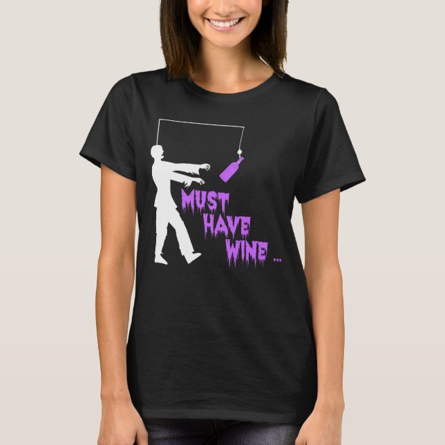 Zombie måste ha Vin Tee (Framsida)