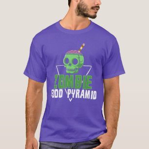 Zombie matpyramid balanserad kost vintage t shirt
