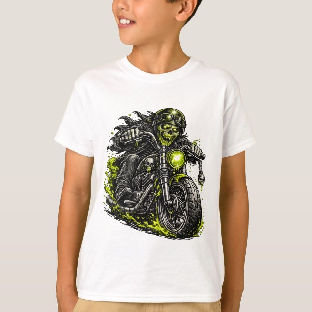 Zombie MC Motorcykel T Shirt (Framsida)