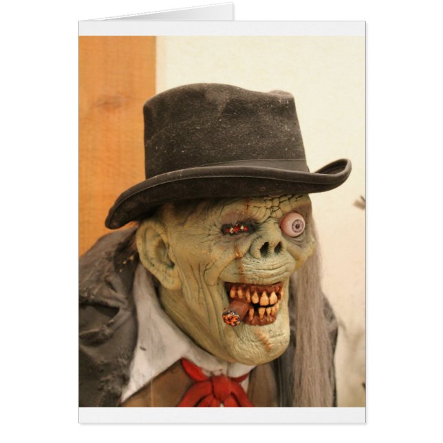 Zombie med Cigar och Top hat Hälsningskort (Framsidan)