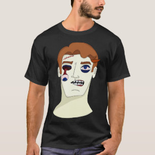 Zombie med öga som droppar t shirt