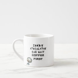 Zombie, men kaffe Första White Halloween Espressomugg