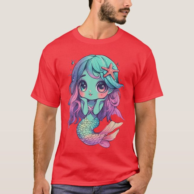 Zombie Mermaid Halloween Costume Spooky Trick Or T Shirt (Framsida)