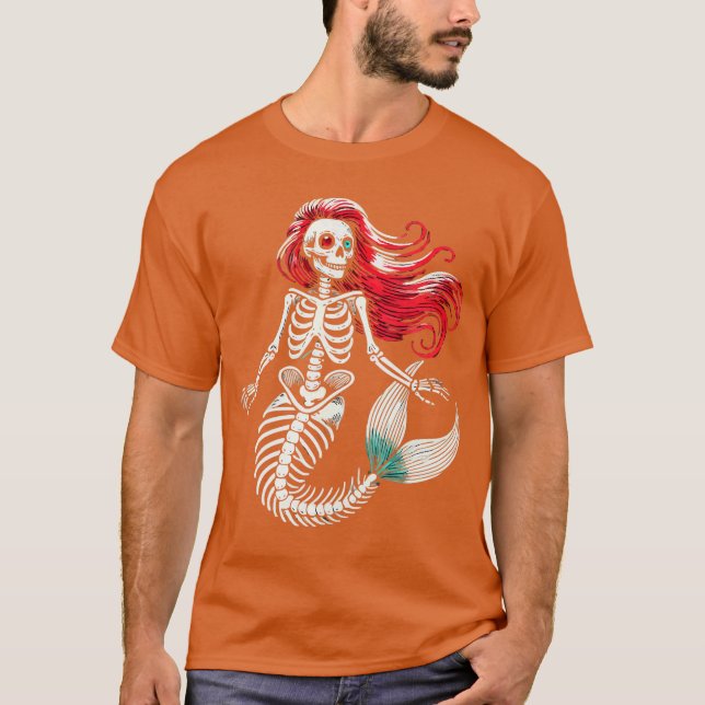 Zombie Mermaid Halloween Costume Spooky Trick Or T T Shirt (Framsida)