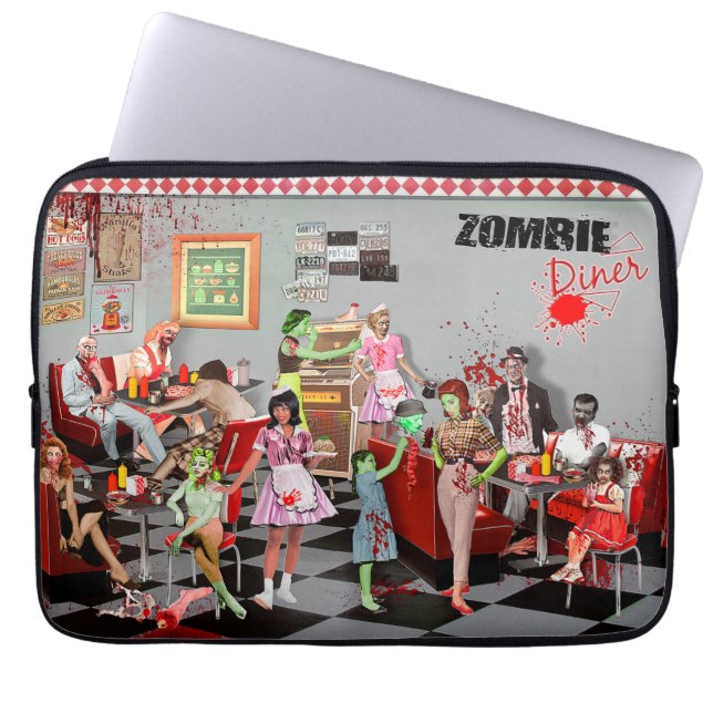 Zombie Middag Laptop Fodral (Framsidan)