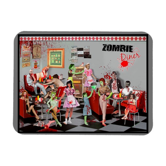 Zombie Middag Magnet (Horisontell)