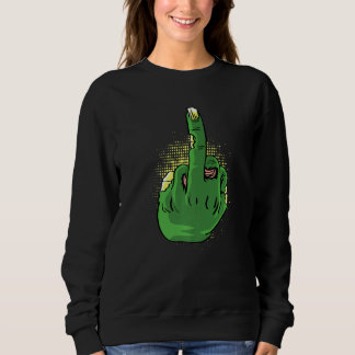 Zombie Middlefinger Modig Person T Shirt