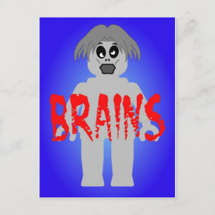 Zombie Minifig 'Brains' Vykort