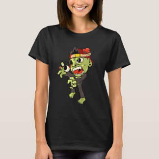 Zombie Monkey Horror Scary Halloween T Shirt