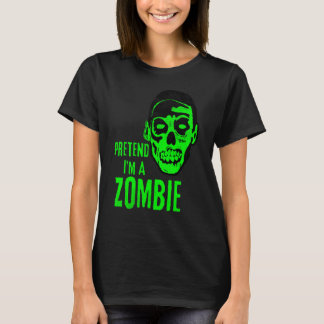 Zombie Monster Ansikte Skräck Halloween T Shirt