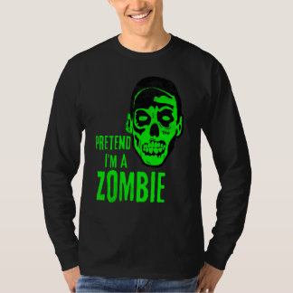 Zombie Monster Ansikte Skräck Halloween T Shirt