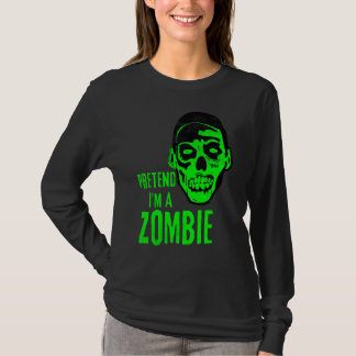 Zombie Monster Ansikte Skräck Halloween T Shirt