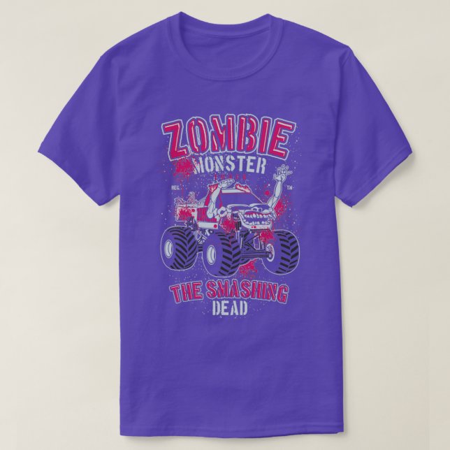 Zombie Monster Lastbil T Shirt (Design framsida)