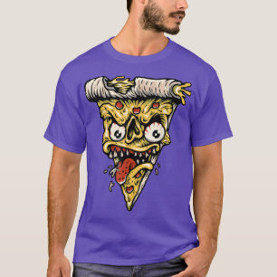 Zombie Monster Pizza Slice Scary Pizza Paj Hallsku T Shirt