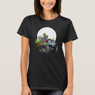 Zombie Monster Truck  Kuslig Halloween Skräckbarn T Shirt