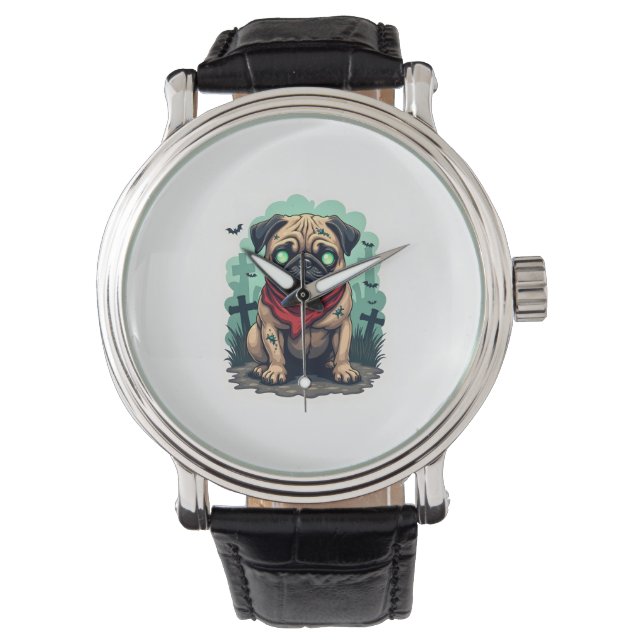 Zombie Mopsparad Armbandsur (Framsida)