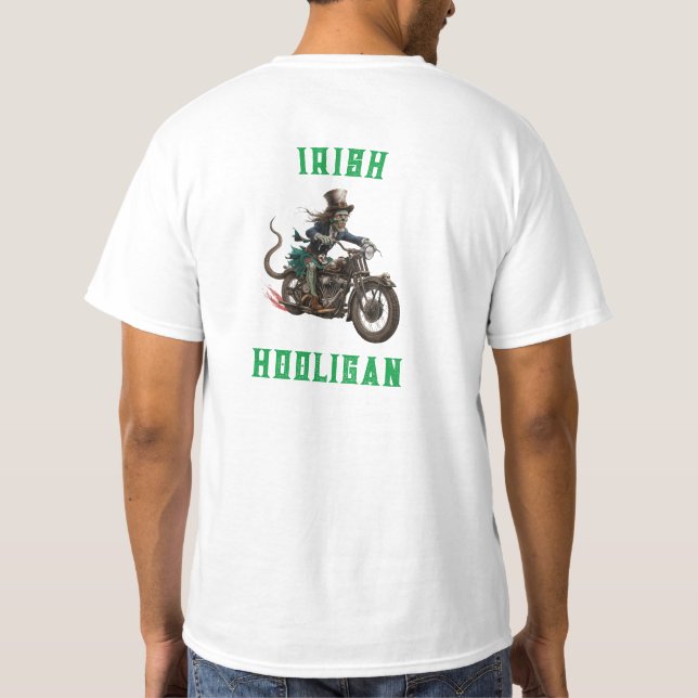 Zombie Motorcycle Rider T-Shirt (Baksida)
