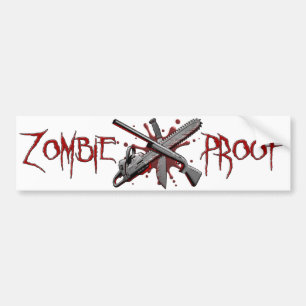 Zombie-Motståndskraftigt (vit) Bildekal