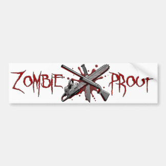 Zombie-Motståndskraftigt (vit) Bildekal