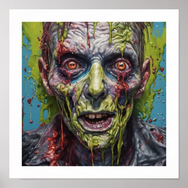 Zombie Mugshot Halloween Poster (Framsidan)