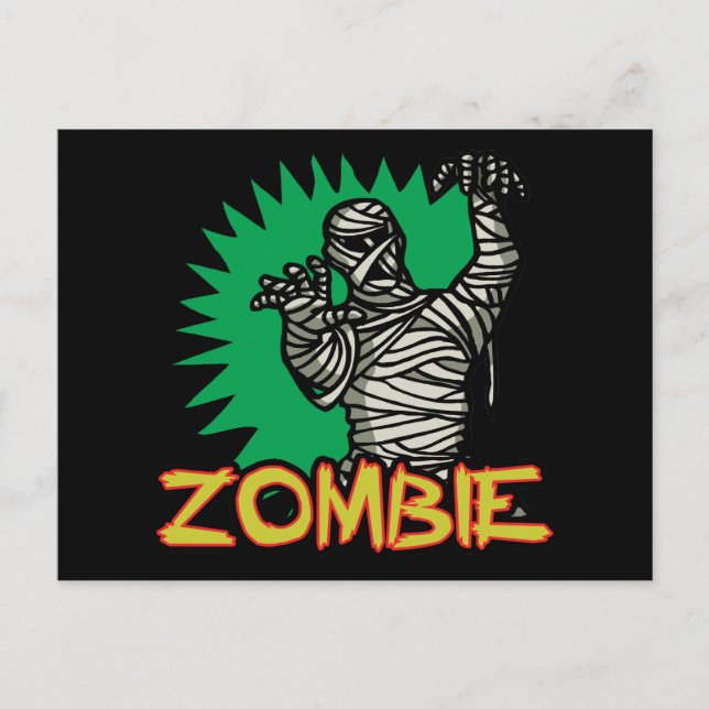 Zombie Mummy vykort (Framsida)
