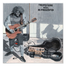 Zombie Musician Metall Music Fantasy Photo Print