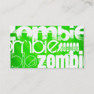Zombie, Neon Grönt Rand Visitkort