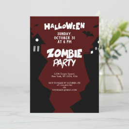 Zombie Night Party, Halloween Firande oktober Inbjudningar