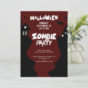Zombie Night Party, Halloween Firande oktober Inbjudningar