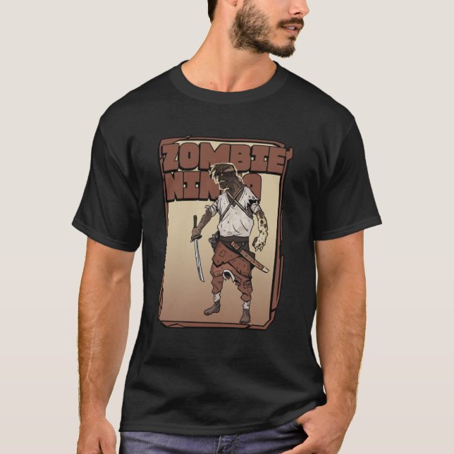 Zombie Ninja-originaltecken T Shirt (Framsida)