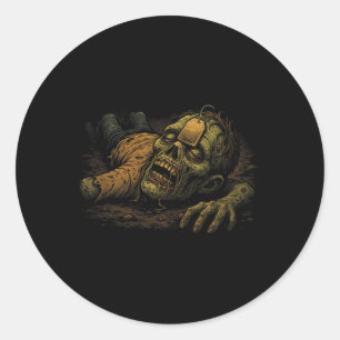 Zombie Npc Teag - Rolig Tea G Gamer Meme Halloween Runt Klistermärke