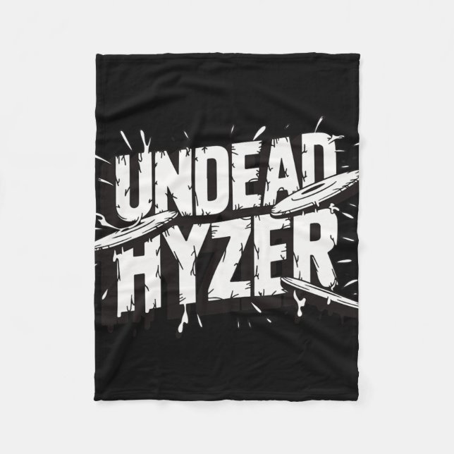 Zombie Odöd Hyzer Rolig Discgolf Zombieälskare  Fleecefilt (Framsidan)