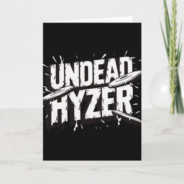 Zombie Odöd Hyzer Rolig Discgolf Zombieälskare  Kort (Framsida)