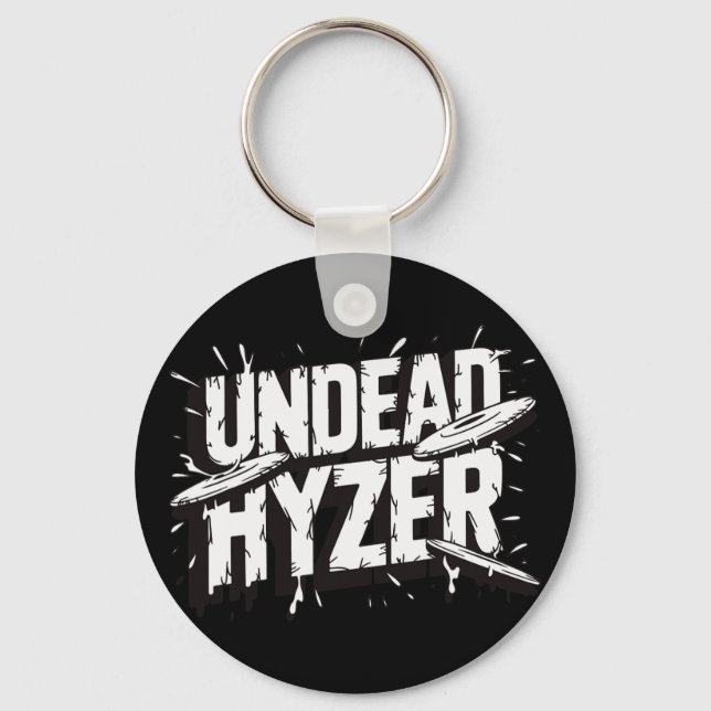 Zombie Odöd Hyzer Rolig Discgolf Zombieälskare  Nyckelring (Framsida)