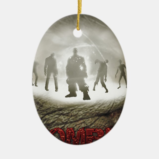 Zombie Öga Julgransprydnad Keramik (Framsidan)