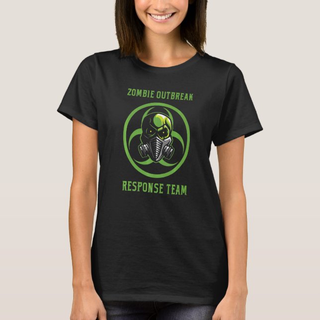 Zombie Outbreak Response Team  Halloween T Shirt (Framsida)