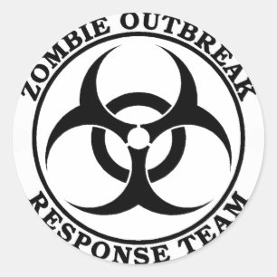 Zombie Outbrott Response Team (Biohazard) Runt Klistermärke