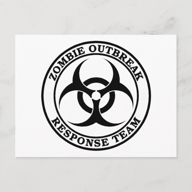 Zombie Outbrott Response Team (Biohazard) Vykort (Framsida)