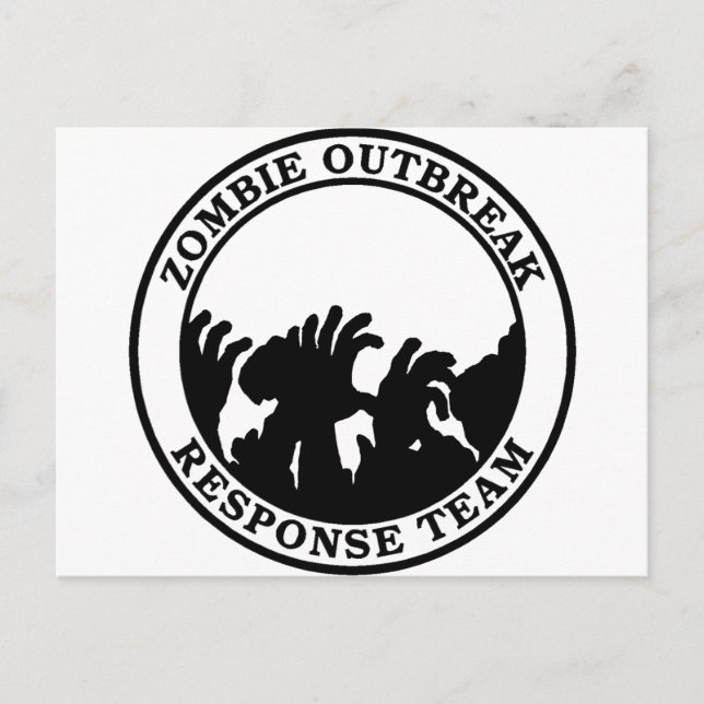 Zombie Outrupse Response Team (Zombie Händer) Vykort (Framsida)