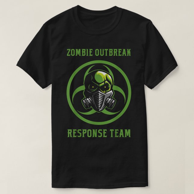 Zombie Outruption Response Team Funny Halloween 69 T Shirt (Design framsida)