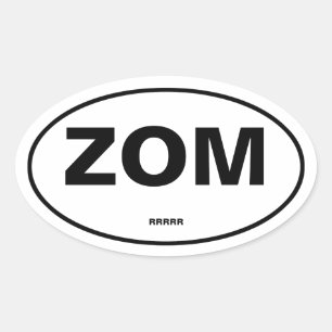 Zombie Ovalt Klistermärke