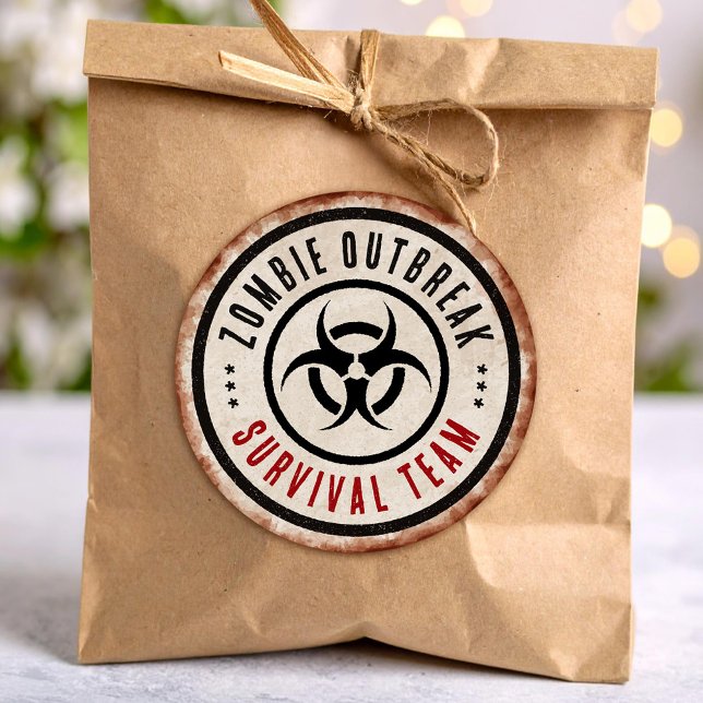 Zombie överlevnadsteam runt klistermärke (Skapare uppladdad)